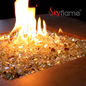 Skyflame 10 lb fire glass kit for larger pits and cozy seating areas