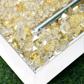 Skyflame fire pit glass DIY mix for a personalized centerpiece.