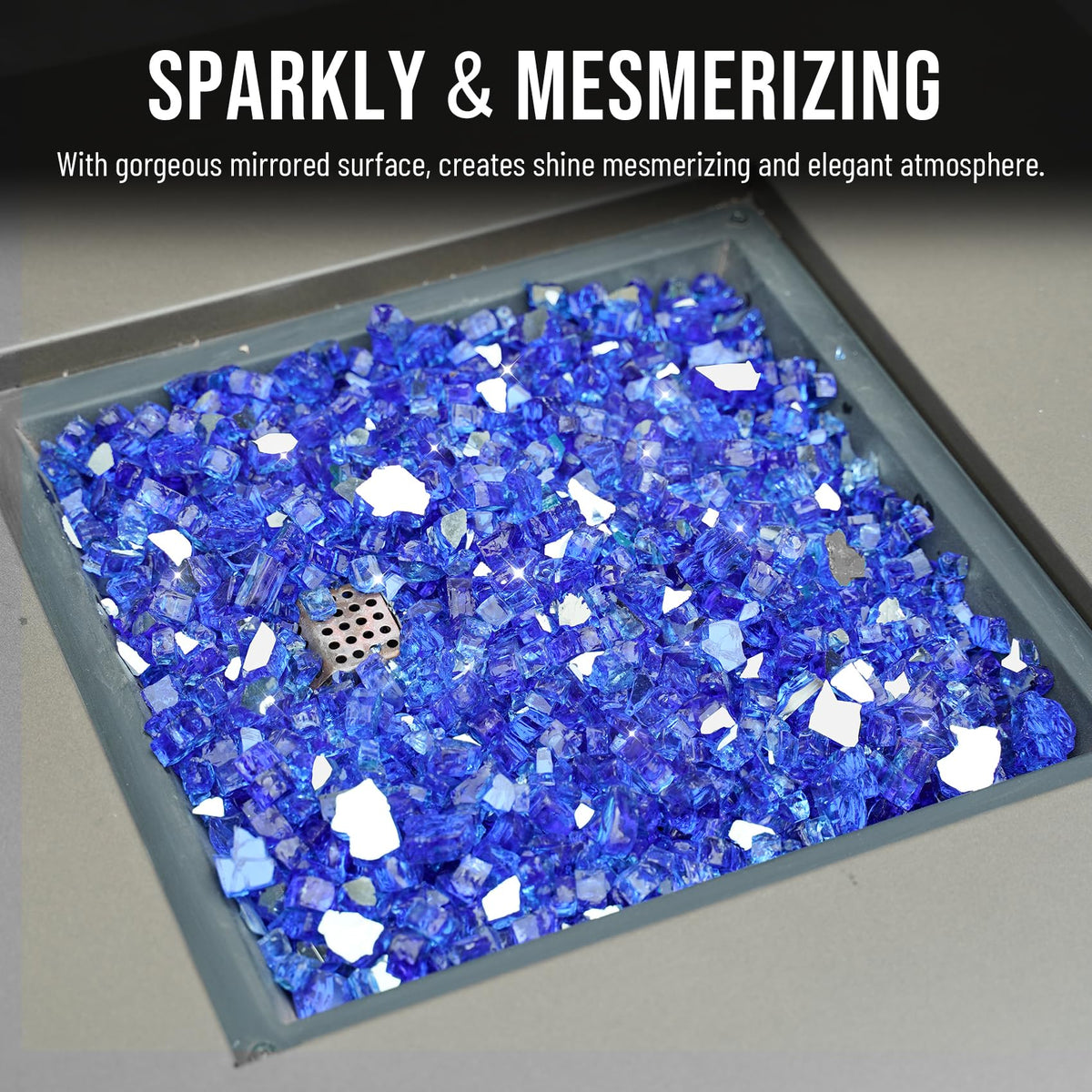 Skyflame fire pit decor cobalt blue 1-2-inch centerpiece ambiance.