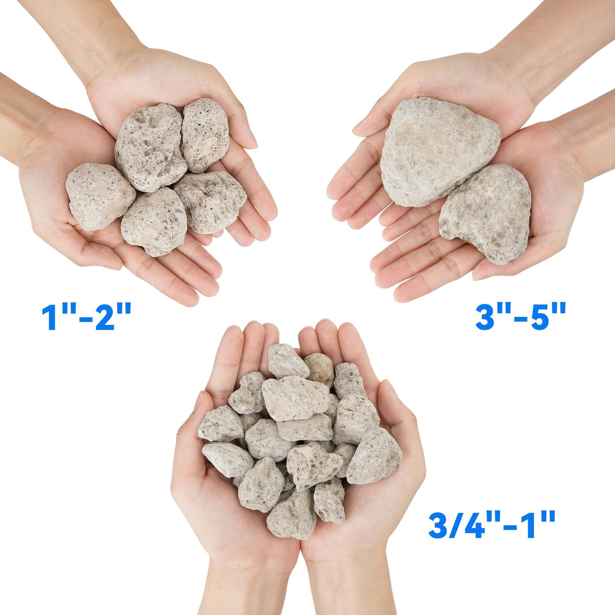 Skyflame natural lava rocks for outdoor pits provide durable heat resistance.