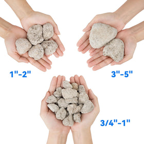 Skyflame natural lava rocks for outdoor pits provide durable heat resistance.