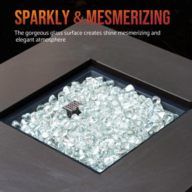 Skyflame Fireplace decor fire glass 1/2 inch for clean, easy installation