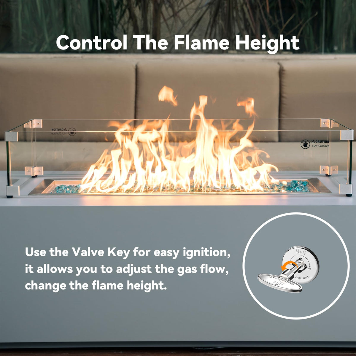 Skyflame chromed floor flange anchors the kit for durable installations.