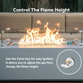Skyflame chromed floor flange anchors the kit for durable installations.