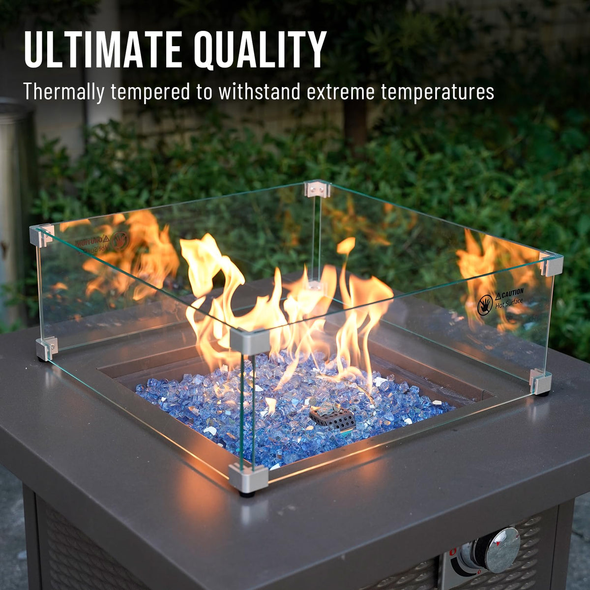 Skyflame Gas-pit compatible Fire Glass works with propane and natural gas.