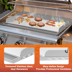 Skyflame griddle plate 25x16 large surface ideal for diverse meals