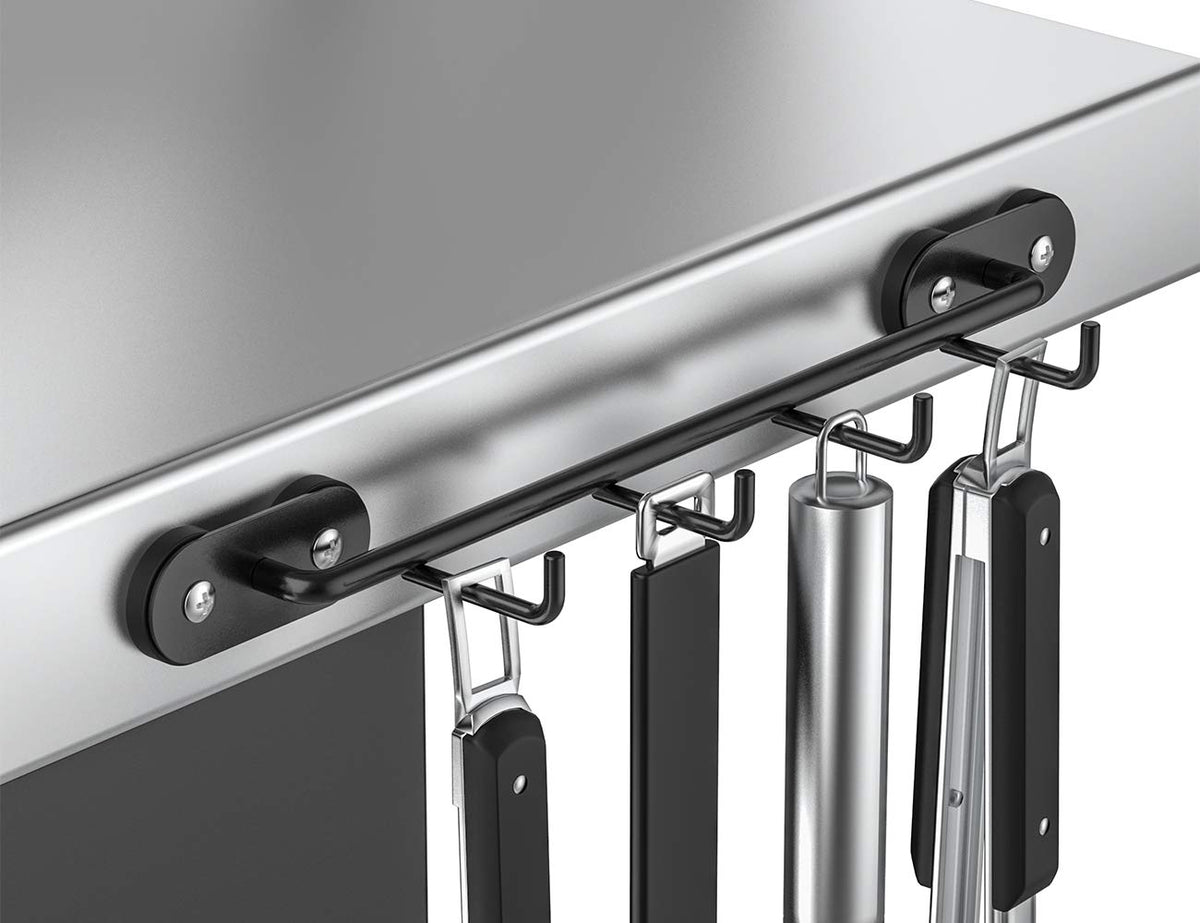 Skyflame compact 12-inch rack suitable for kitchen, garage, and grill areas.