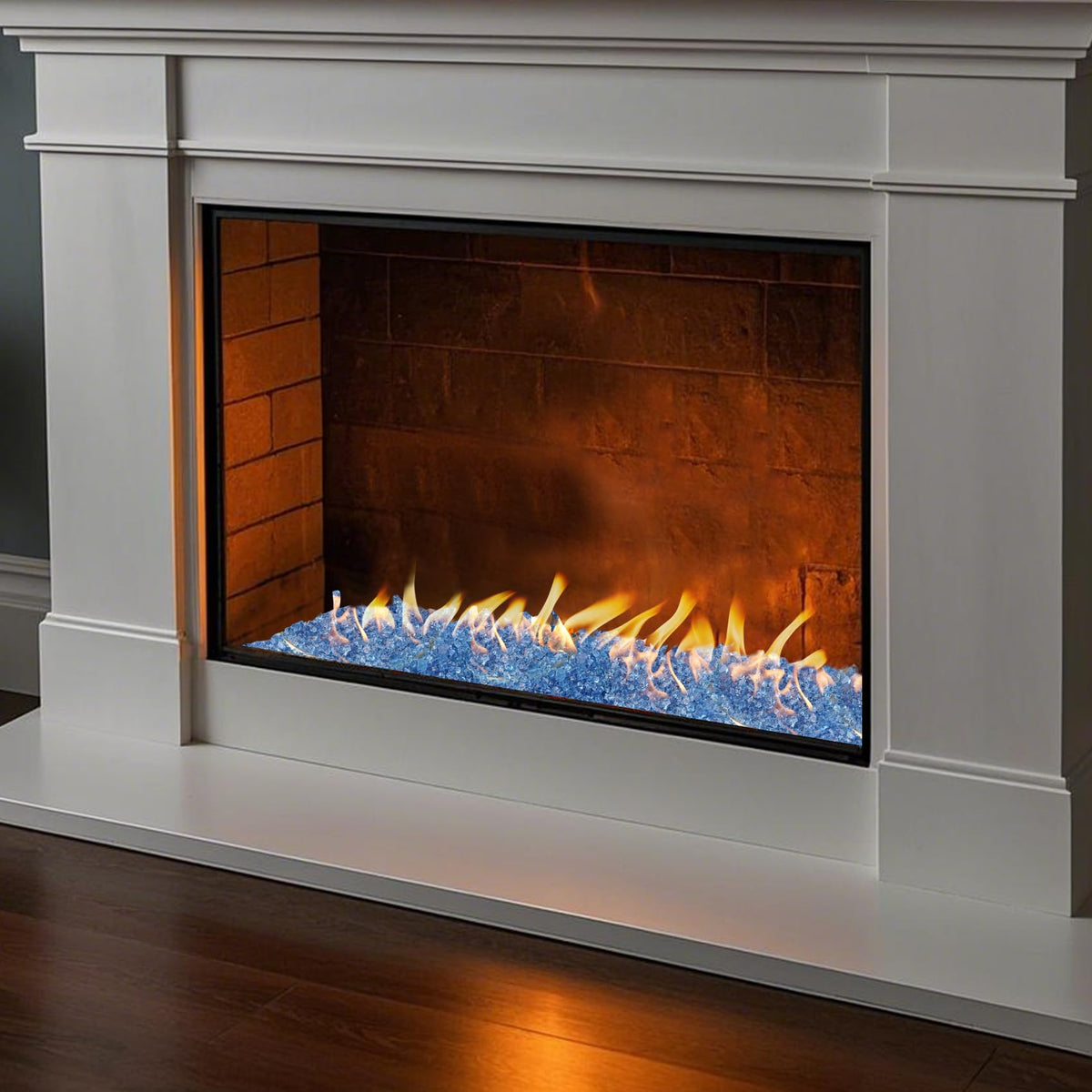 Skyflame heat-resistant fire glass designed for color retention under heat