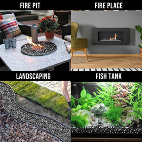 Skyflame heat-resistant fire glass maintains color and luster at high heat.