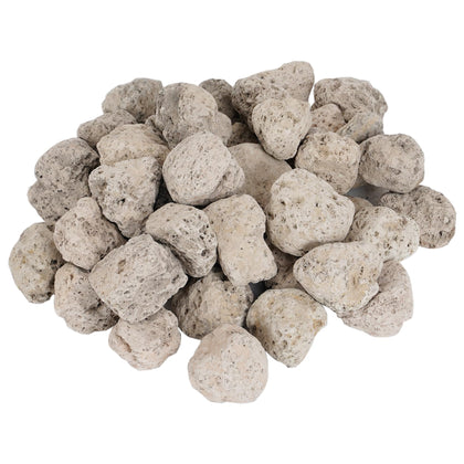 Skyflame 1-2 inch lava rock bundle enhances fire pit aesthetics.