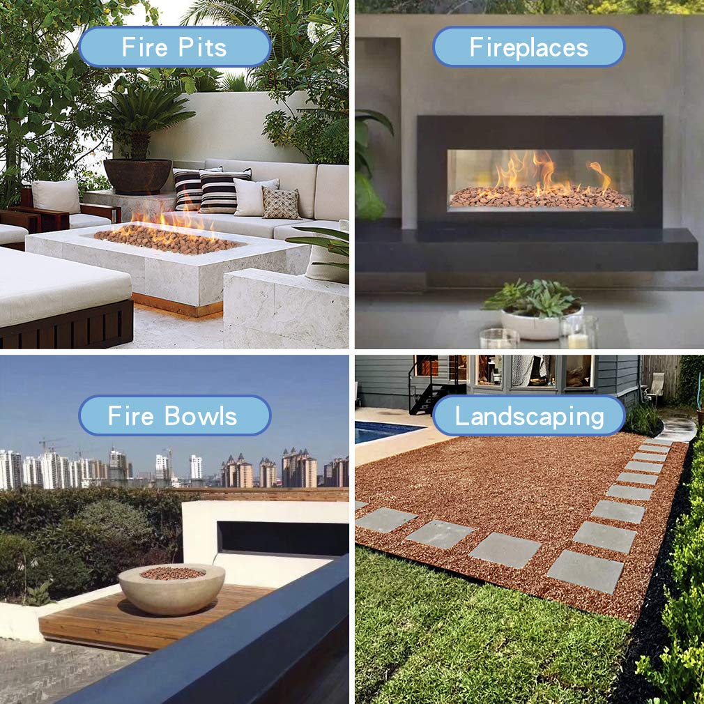 Skyflame lava rock provides even heat dispersion under grills.