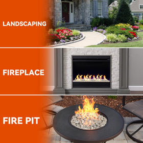 Skyflame lava rock suitable for natural gas and propane fires.