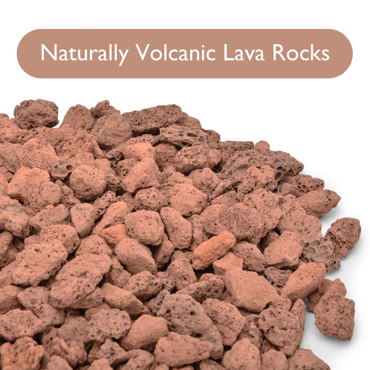 Skyflame lava rock around fireplaces suitable for indoors and outdoors.