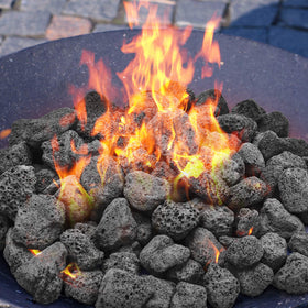 Skyflame lava rock for garden mulch helps moisture retention