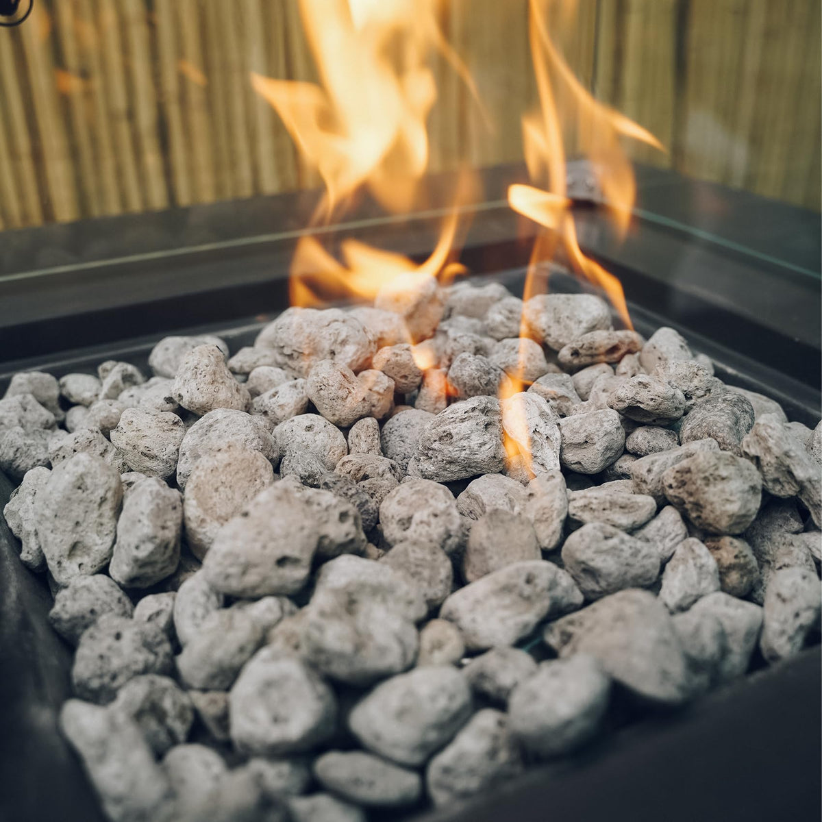 Skyflame heat-resistant lava rocks radiate warmth without melting