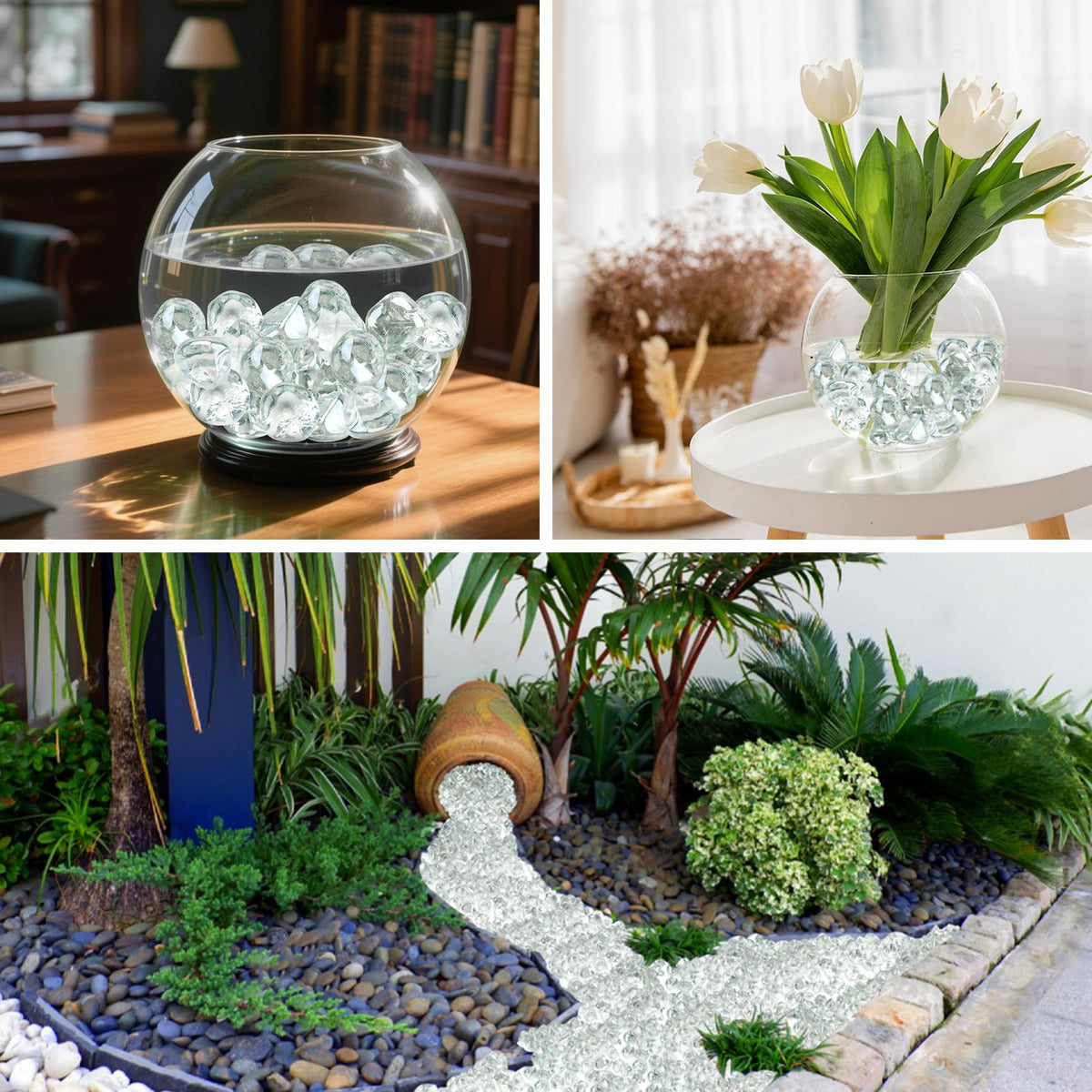 Skyflame Modern fire glass decor supports long-lasting heat-safe display