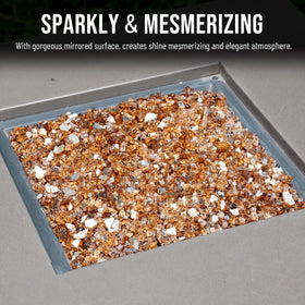Skyflame outdoor landscaping fire glass transforms patios with smoke-free, toxin-free glow