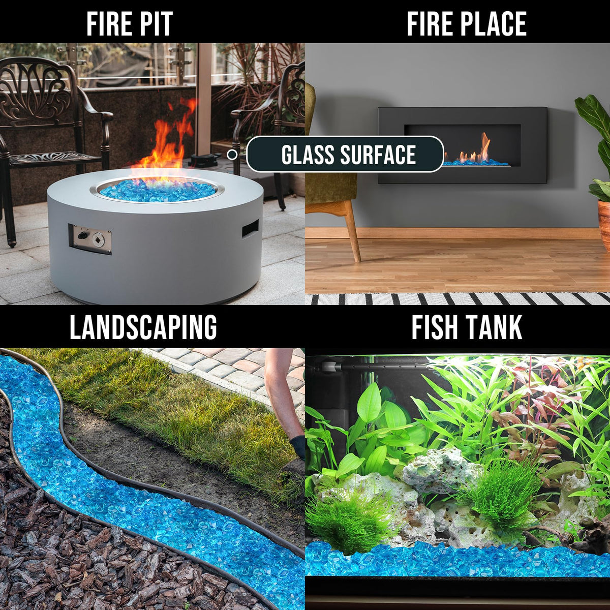 Skyflame packaging protects glass and includes safe handling guidance