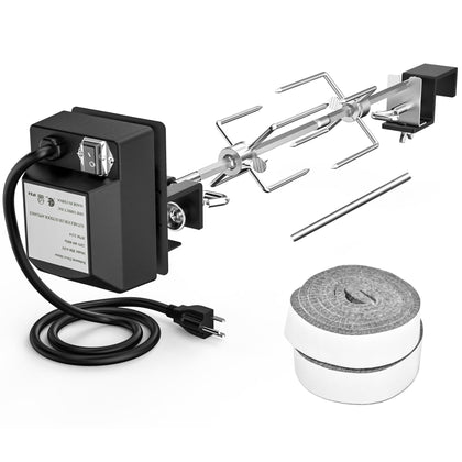 Skyflame rotisserie motor with waterproof switch for hands-free roasting.