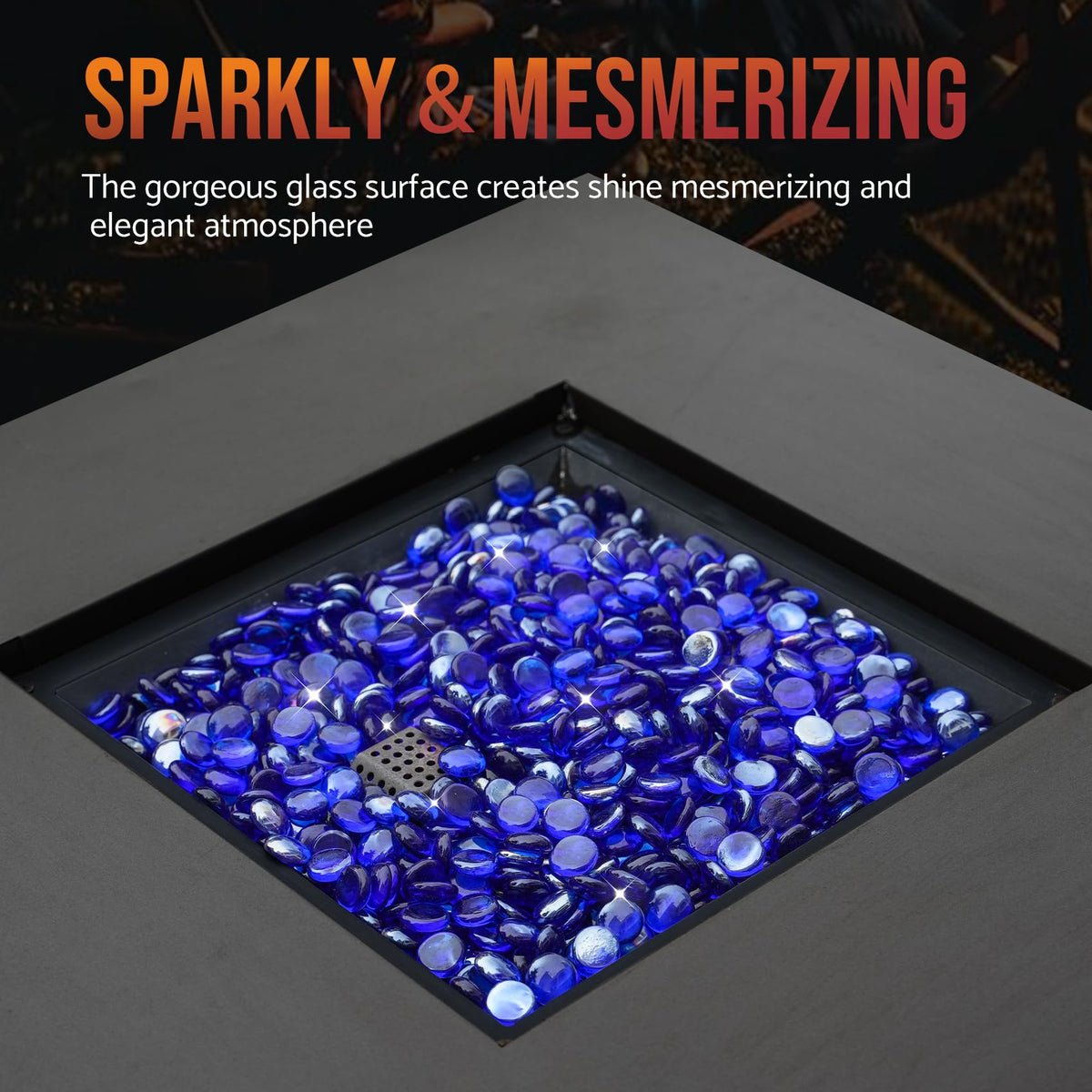Skyflame Royal Cobalt Blue beads 3D shot highlight color depth and shine.