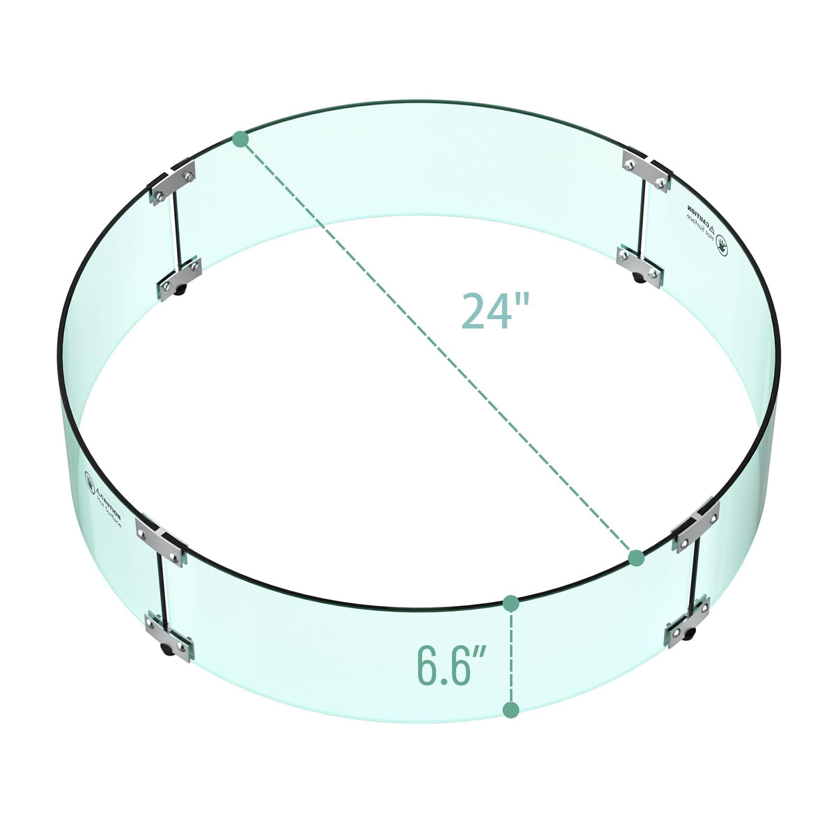 Skyflame tempered glass fire pit shield with polished edges enhances safety and aesthetics