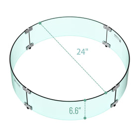 Skyflame tempered glass fire pit shield with polished edges enhances safety and aesthetics