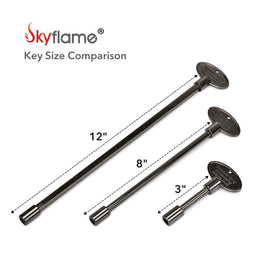Skyflame gas valve key with tee handle design for easy turning