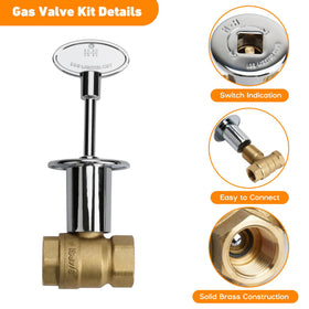 Skyflame valve kit installation image showing straightforward DIY setup.