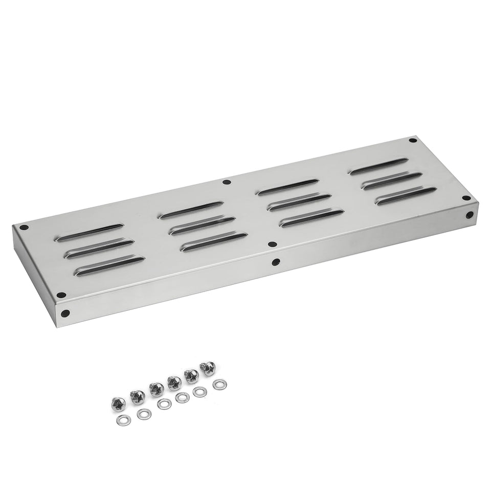 Skyflame venting panel in an outdoor kitchen for clean airflow and style