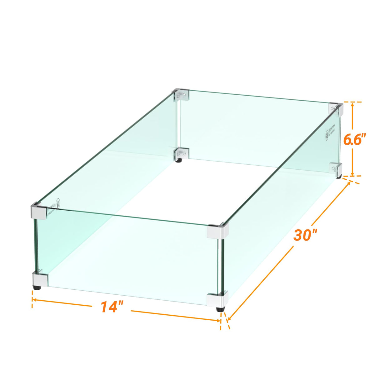 Skyflame wind guard installed on a 24x12 inch pit improves wind resilience.