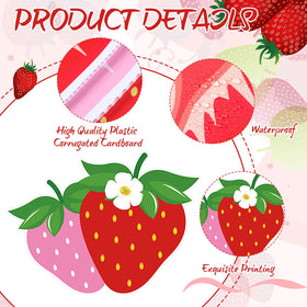 Skyygemm red strawberry design yard sign, weatherproof for rain or shine.