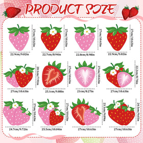 Skyygemm strawberry lawn signs with stakes, 28 cm tall, quick outdoor decorating.