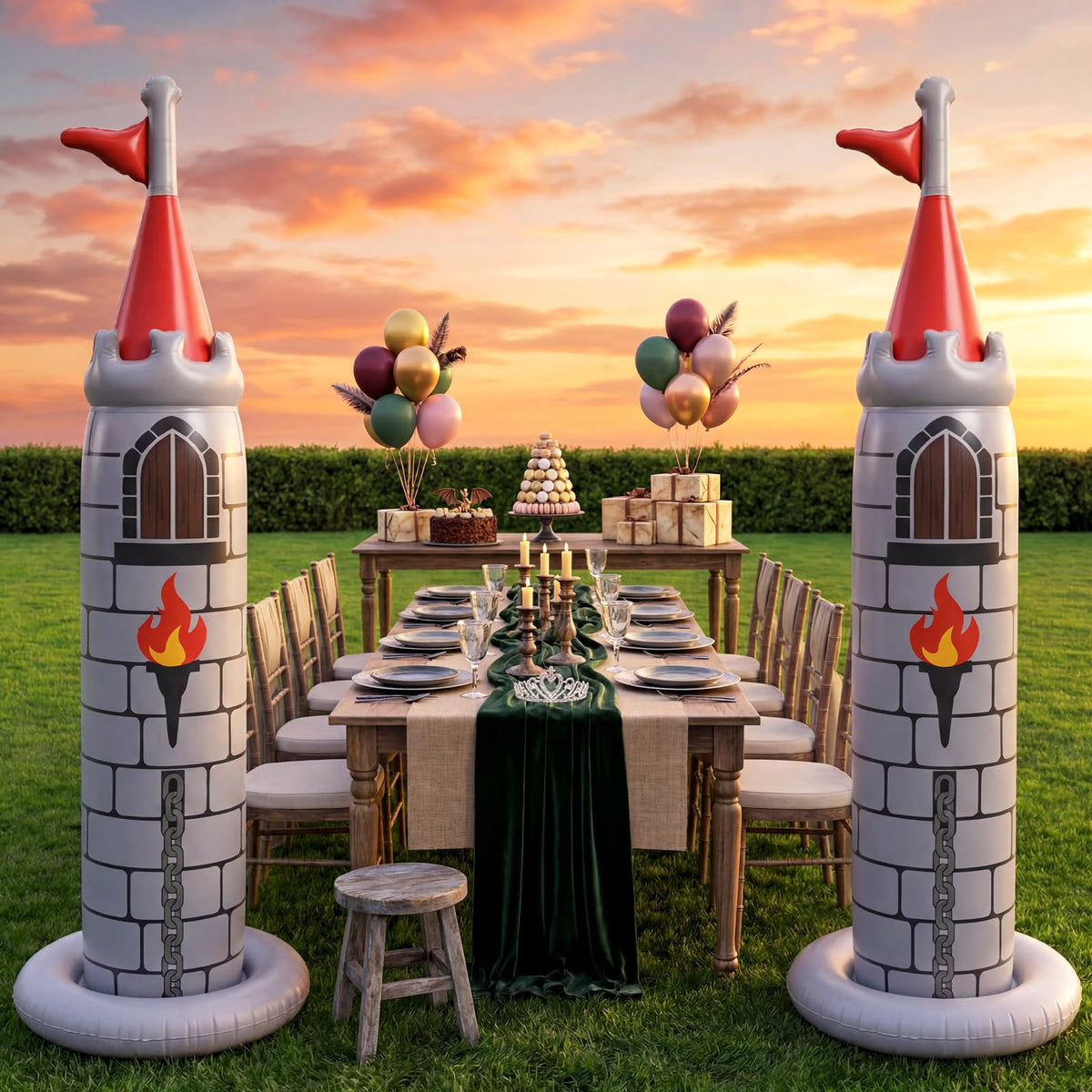Skylety 6.2 ft castle inflatables durable PVC performance