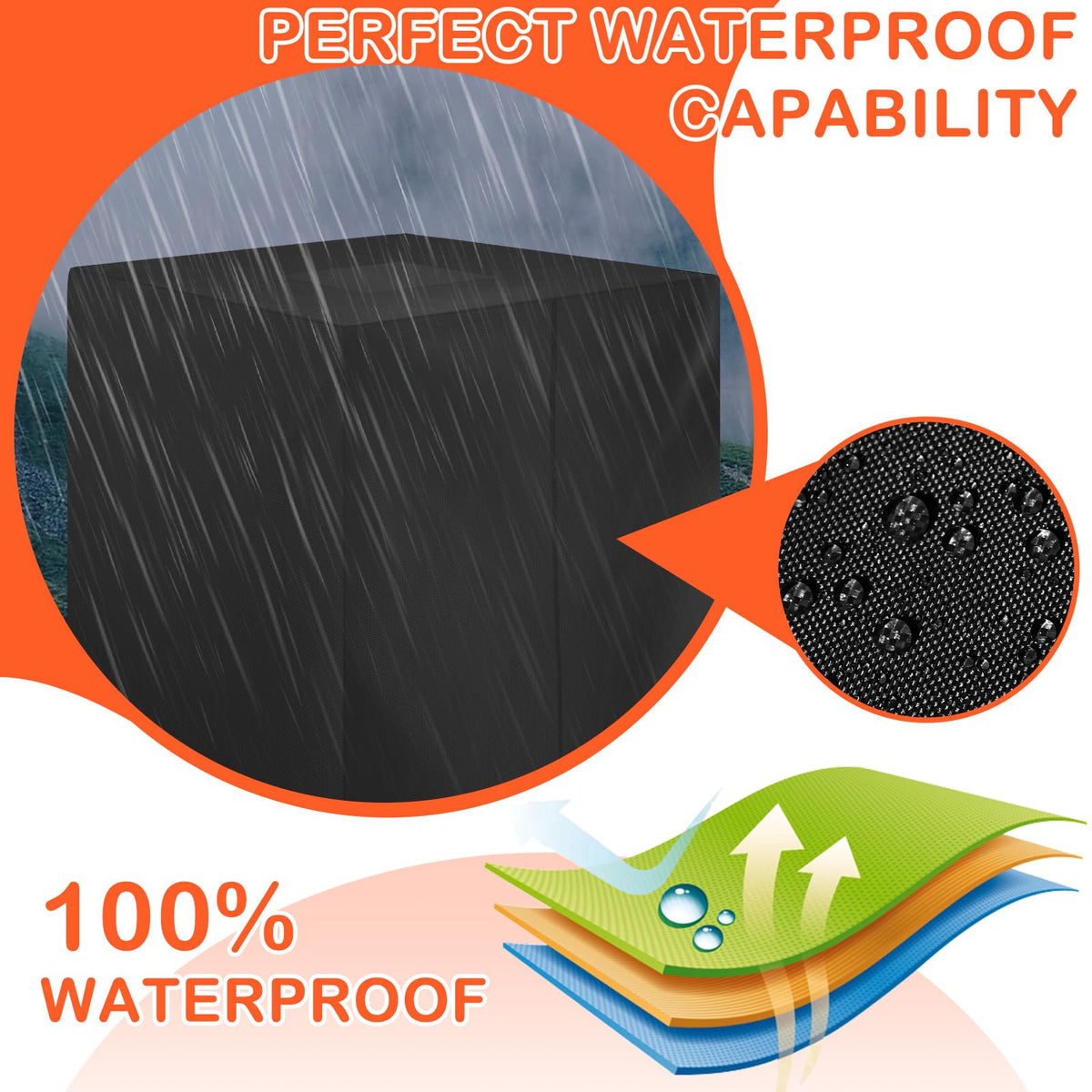 Skyrun tote cover bottom drawstring demonstrates quick secure closure.