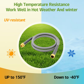 Skyward hose with UV resistance withstands outdoor sun exposure.