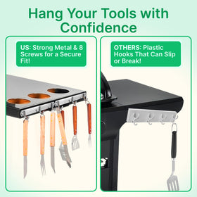 Skywin TidyFriend is compatible with Weber, Char-Broil, and Blackstone grills.