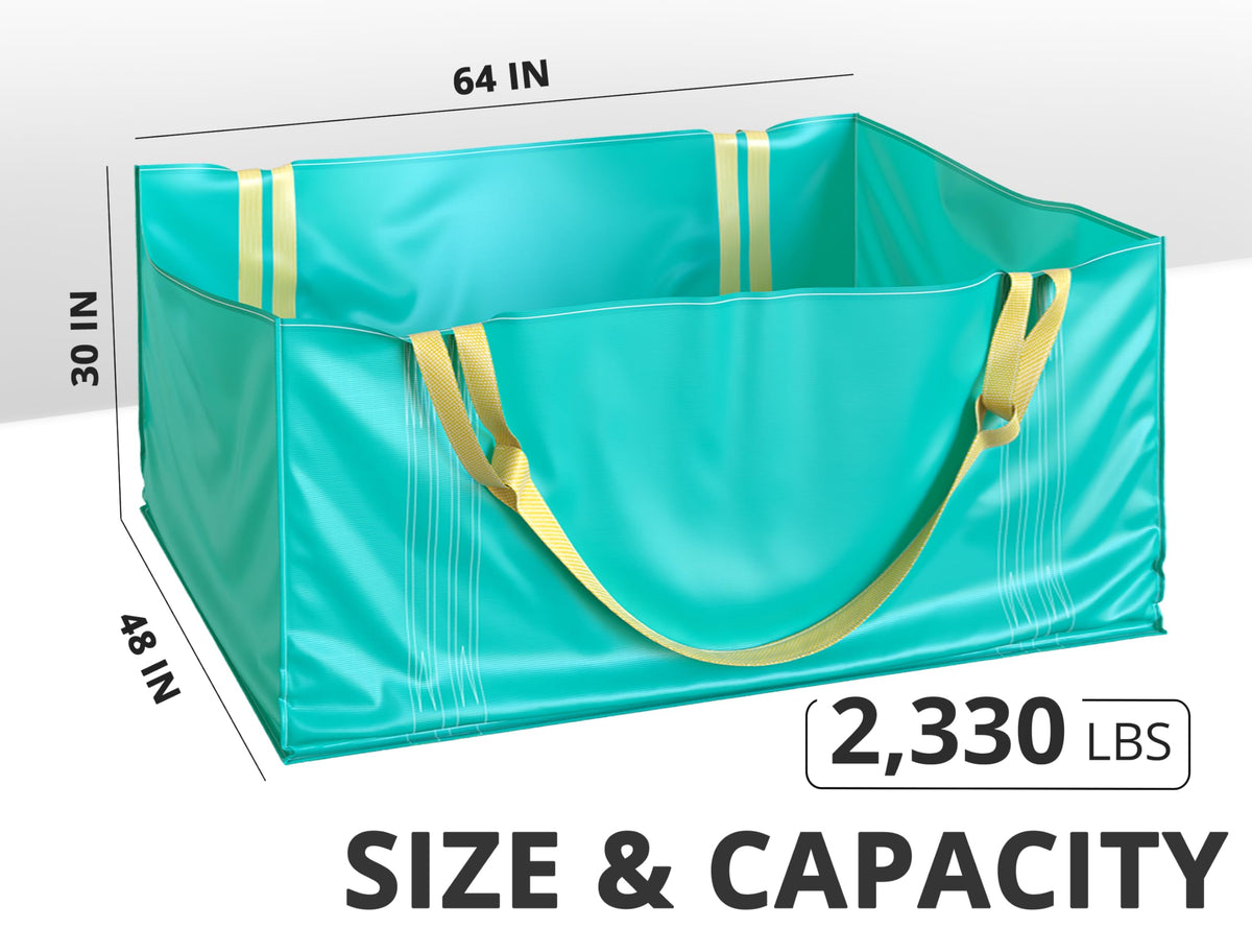 Skywin TidyFriend bag folded for compact storage after yard cleanup