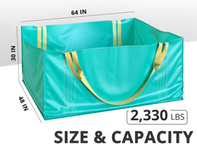 Skywin TidyFriend bag folded for compact storage after yard cleanup