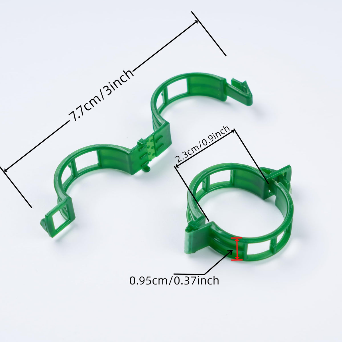 SLAMZO plastic plant support clip on tomato stem for tool-free installation