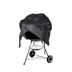Slan Arrow Weber Round 22in grill cover protects against rain and UV exposure.