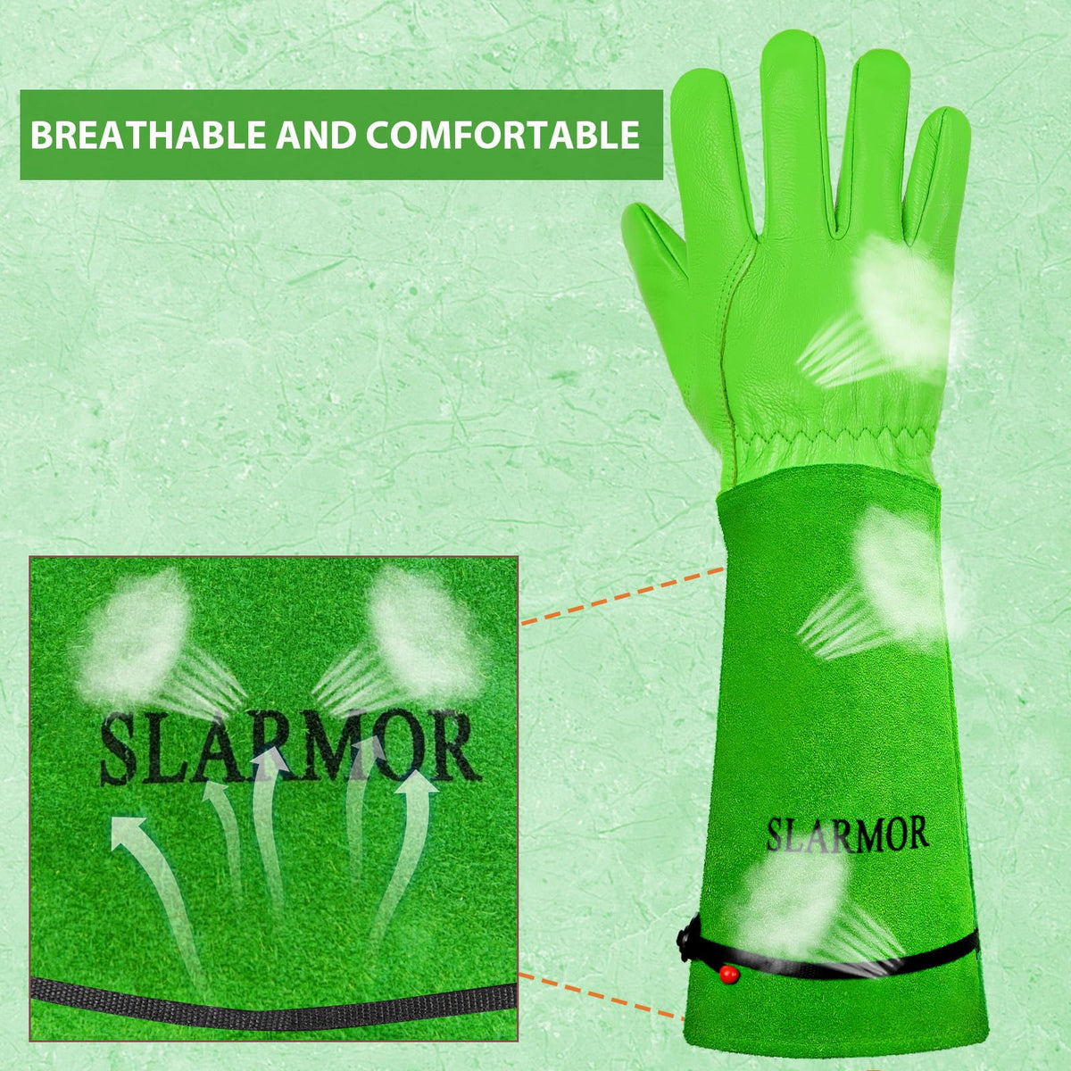 SLARMOR breathable soft-touch leather for comfortable gardening