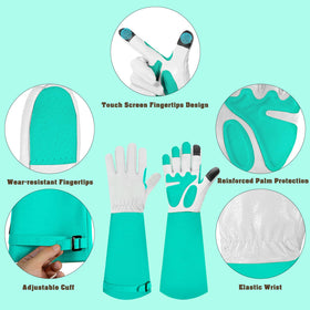 SLARMOR cowhide leather palm provides puncture resistance for tough garden tasks