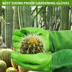 SLARMOR cowhide palm gloves offer durable grip for tough yard tasks.