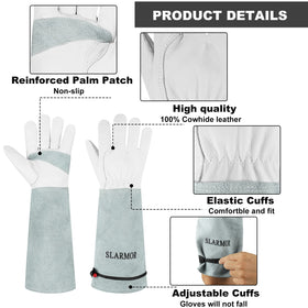 SLARMOR elbow-length gauntlet gloves shield forearms during berry and cactus handling.