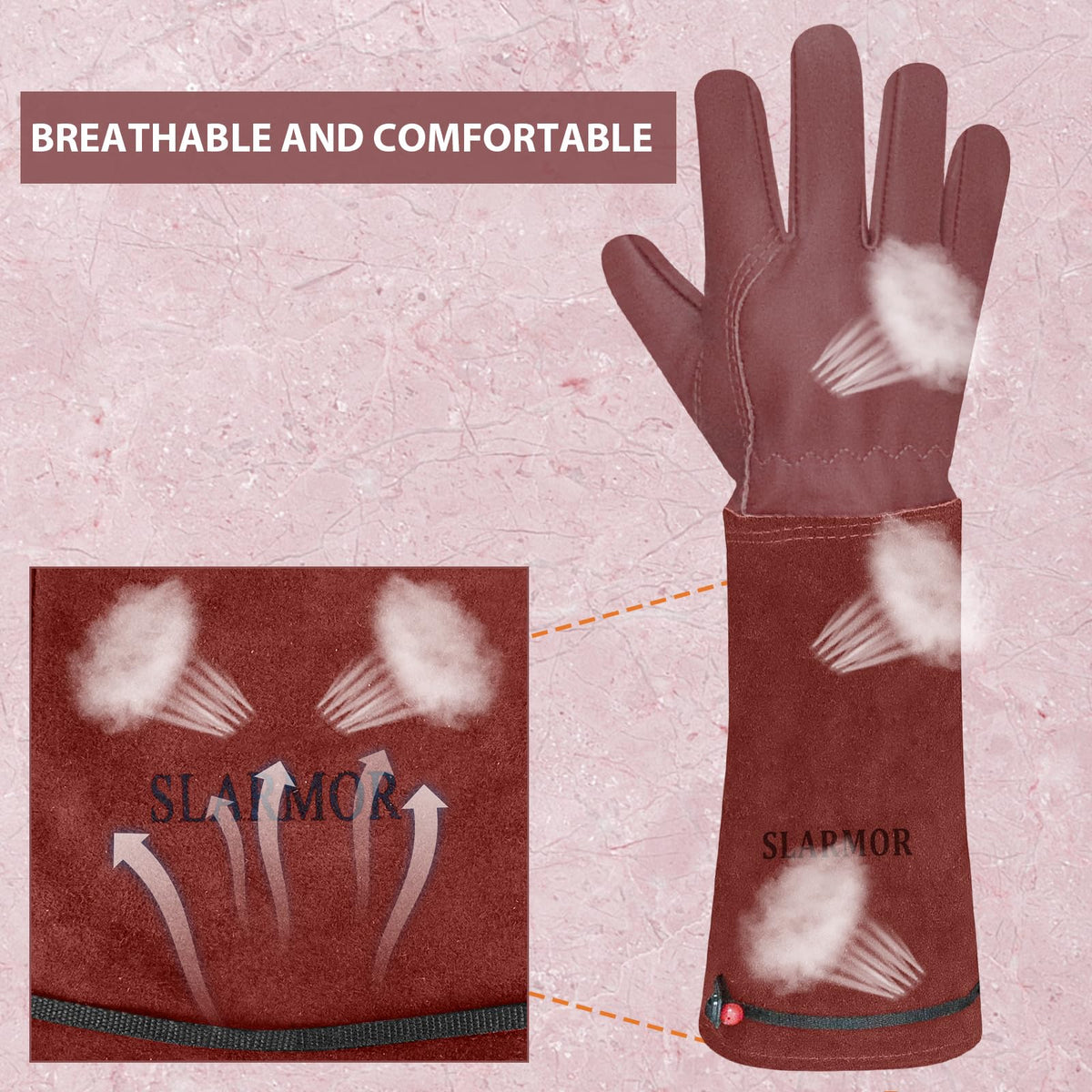SLARMOR full-grain cowhide leather gloves highlight wear resistance