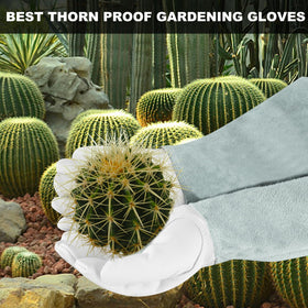 SLARMOR full-grain cowhide palm delivers durable wear for tough yard tasks.