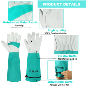 SLARMOR leather gloves with full-grain cowhide palm for durability