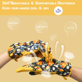 SLARMOR gloves breathable back fabric keeps hands cool and dry during gardening.