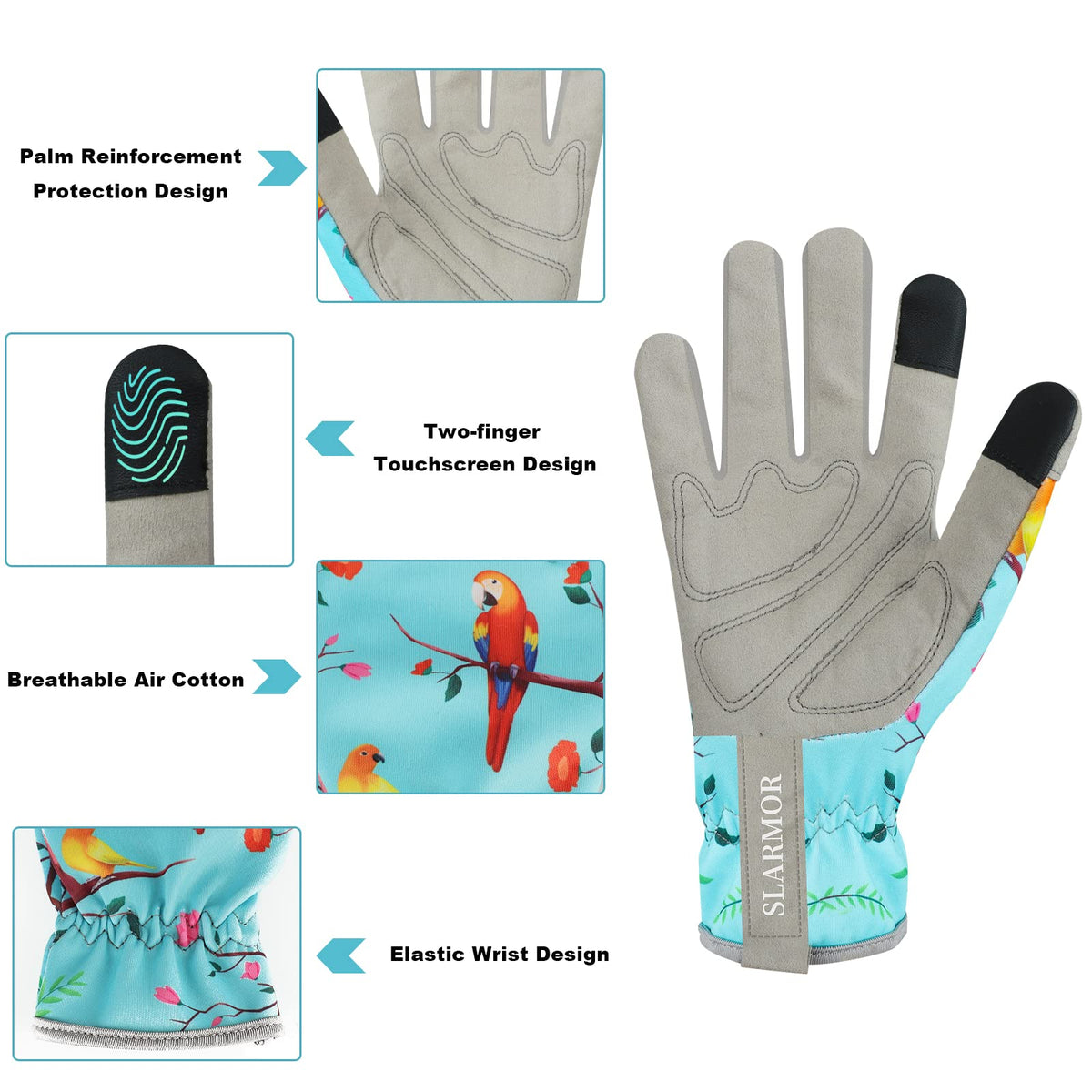 SLARMOR women's gardening gloves deliver superior grip and dexterity for digging and planting.