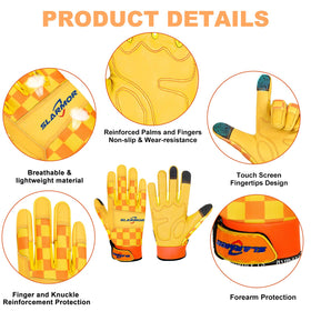 SLARMOR Leather-Gardening Gloves for Women with reinforced fingertips protect fingers during pruning